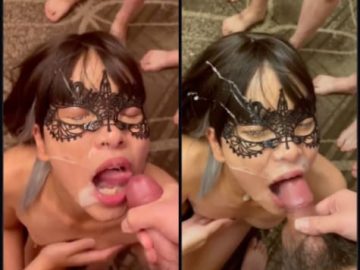 Thay phiên bắn đầy miệng em gái dâm